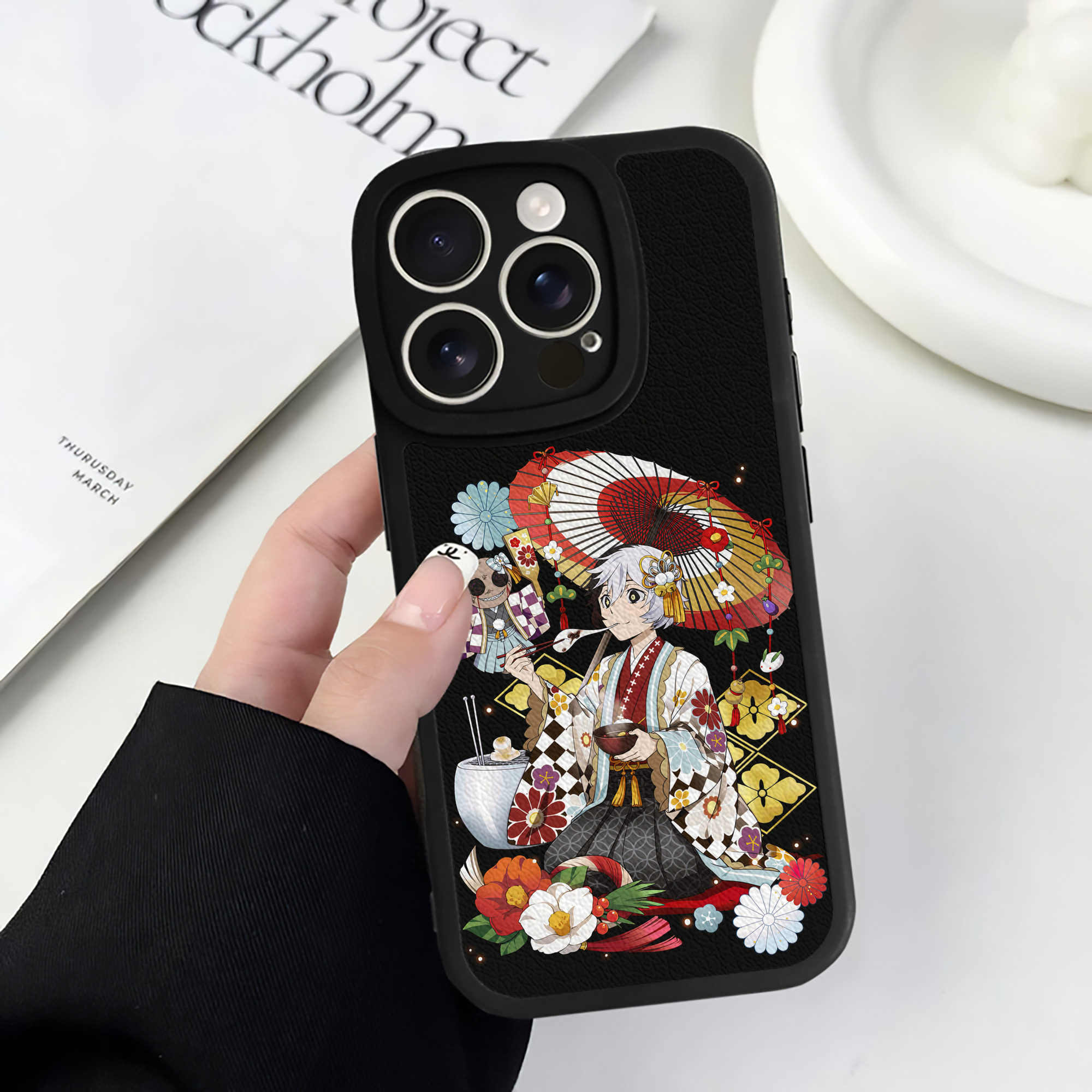 （画像用） 文豪ストレイドッグス Bungo Stray Dogs 【iPhone 16シリーズ対応】シリコンスマホケース（レザー調） 材質：シリコン